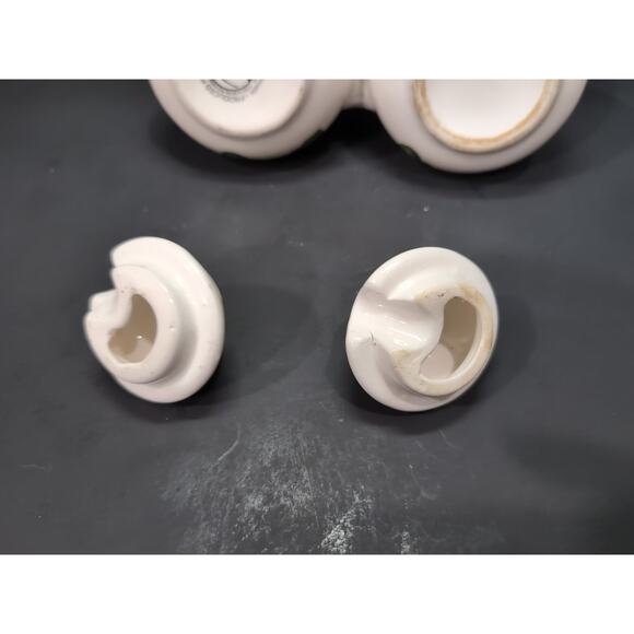 DesignPac Dual Condiment Pot, Jam Jelly Ceramic Holder, Hand Painted Berries - Picture 8 of 8